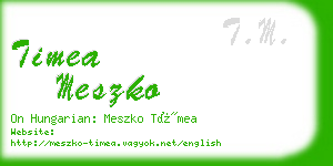 timea meszko business card